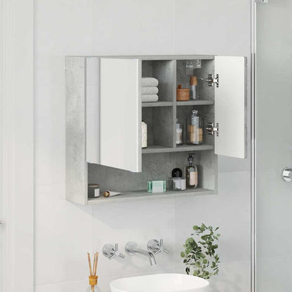 Spiegelschrank mit Tür Betongrau 59 x 17 x 55 cm Holzwerkstoff