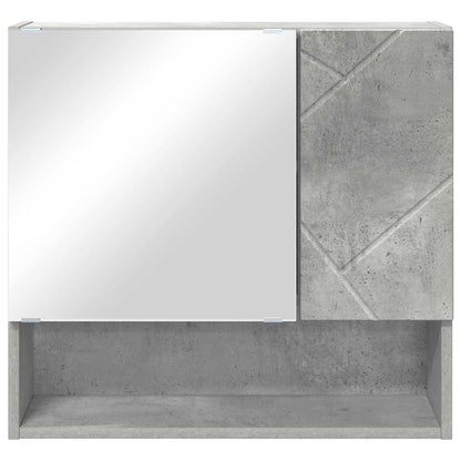 Spiegelschrank mit Tür Betongrau 59 x 17 x 55 cm Holzwerkstoff