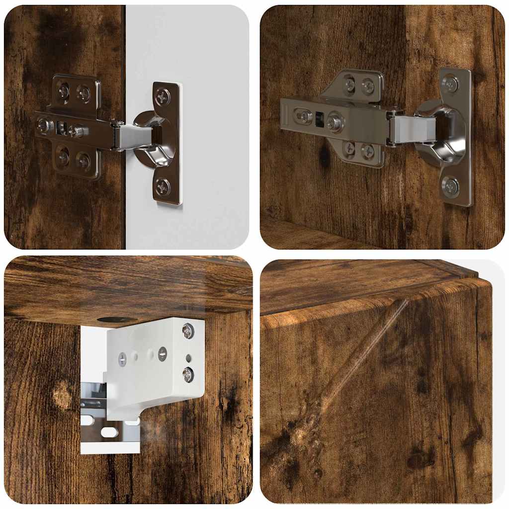 Spiegelschrank Räuchereiche 59 x 17 x 55 cm Holzwerkstoff