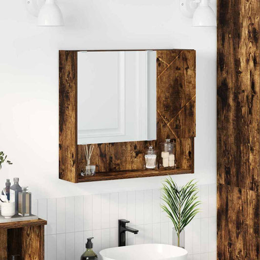 Spiegelschrank Räuchereiche 59 x 17 x 55 cm Holzwerkstoff