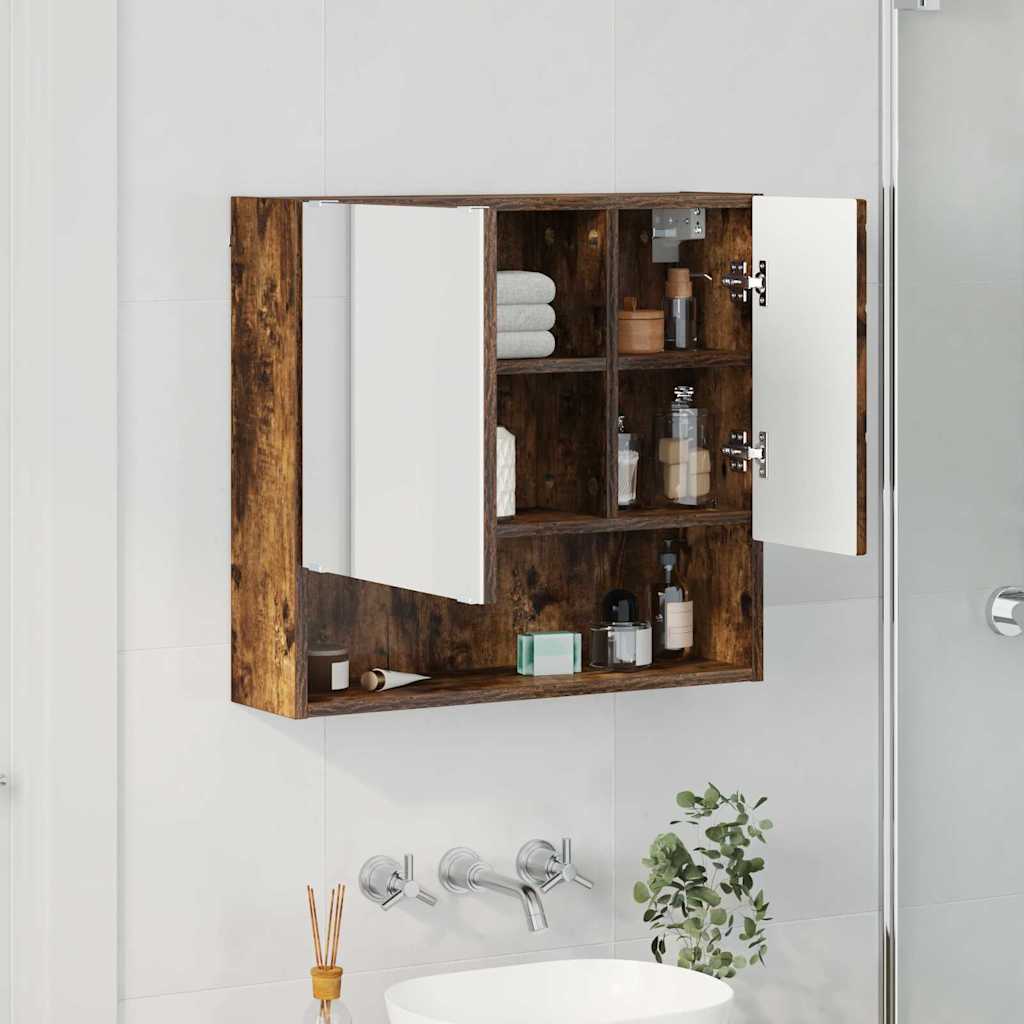 Spiegelschrank Räuchereiche 59 x 17 x 55 cm Holzwerkstoff