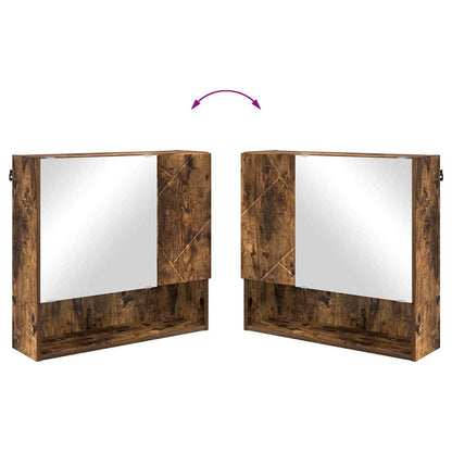 Spiegelschrank Räuchereiche 59 x 17 x 55 cm Holzwerkstoff