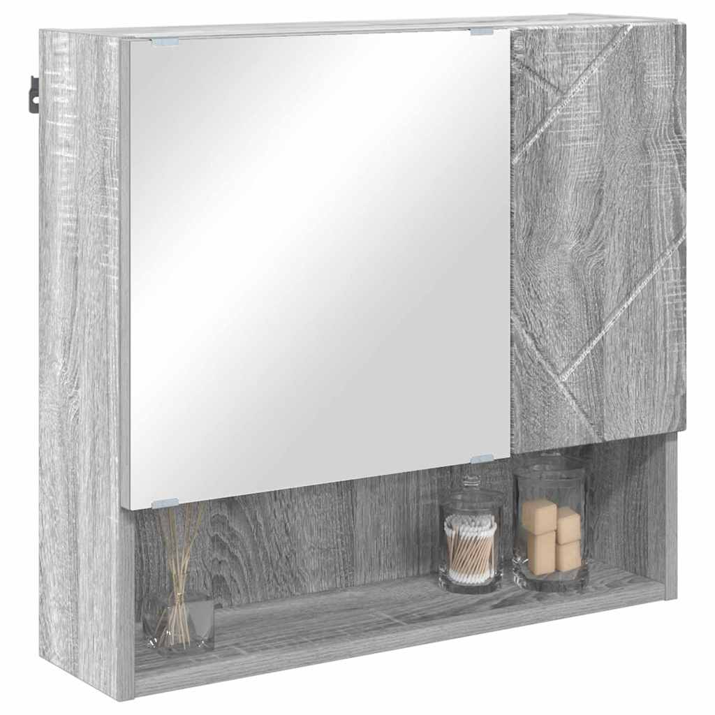 Spiegelschrank Grau Sonoma 59 x 17 x 55 cm Holzwerkstoff