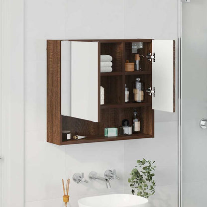 Spiegelschrank Braun Eichen-Optik 59 x 17 x 55 cm Holzwerkstoff