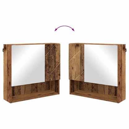 Spiegelschrank mit Regal Altholz 59 x 17 x 55 cm Holzwerkstoff