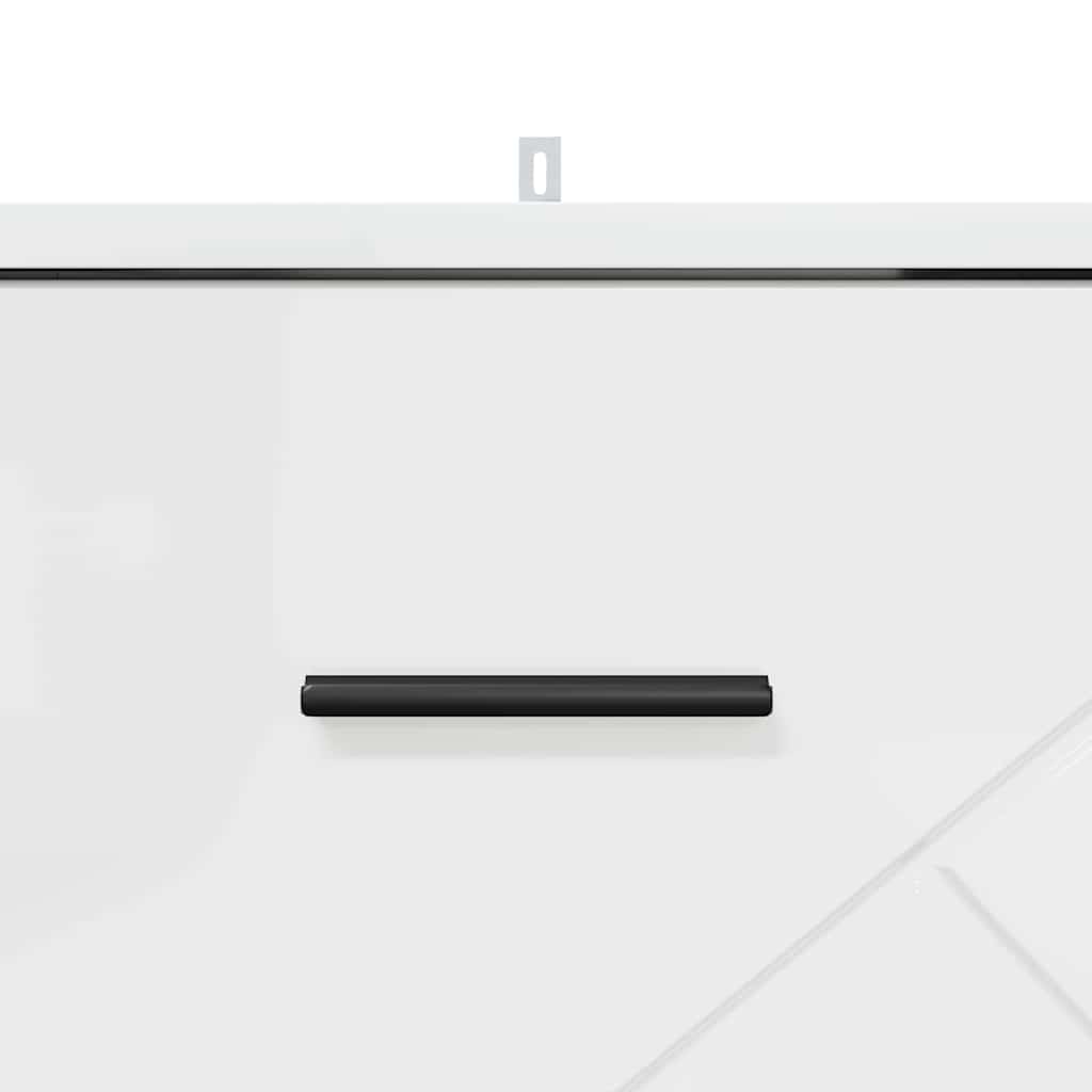 Nachttisch Hochglanz-Weiß 38 x 38 x 66 cm Holzwerkstoff