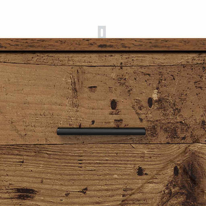 Nachttisch mit Schubladen Altholz 38 x 38 x 66 cm Holzwerkstoff