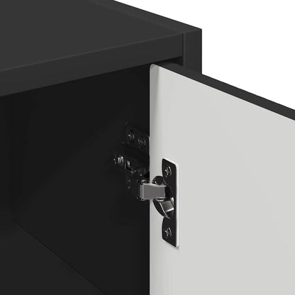 Badezimmer Schrank Schwarz 39 x 23,5 x 65 cm Holzwerkstoff