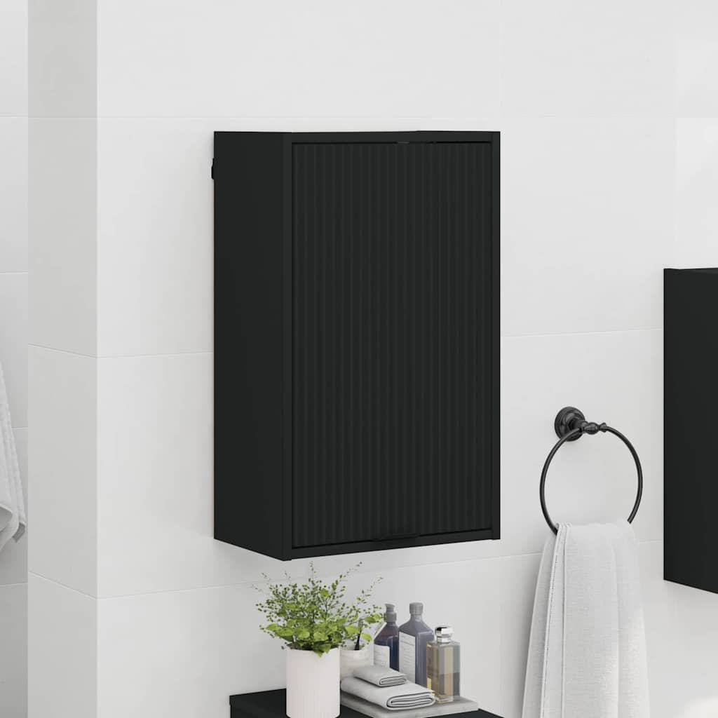 Badezimmer Schrank Schwarz 39 x 23,5 x 65 cm Holzwerkstoff