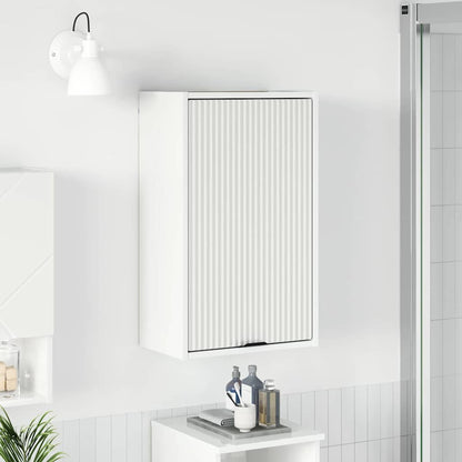 Badezimmer Schrank mit Tür Hochglanz-Weiß 39 x 23,5 x 65 cm
