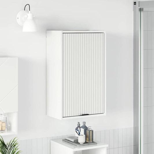 Badezimmer Schrank mit Tür Hochglanz-Weiß 39 x 23,5 x 65 cm
