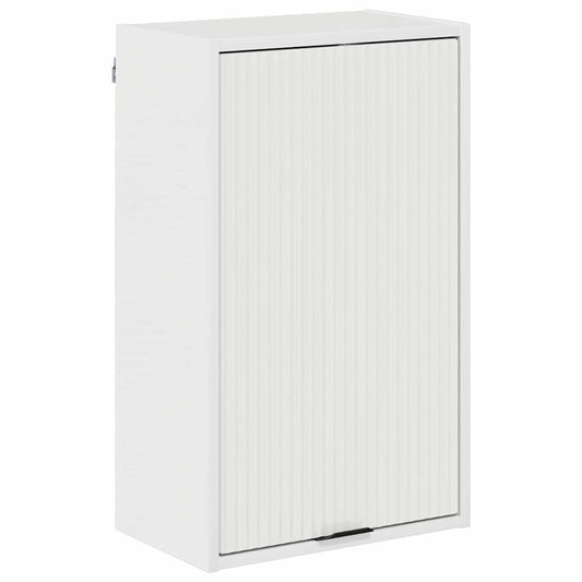 Badezimmer Schrank mit Tür Hochglanz-Weiß 39 x 23,5 x 65 cm