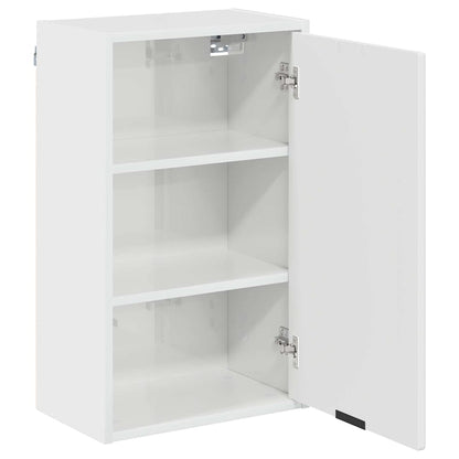 Badezimmer Schrank mit Tür Hochglanz-Weiß 39 x 23,5 x 65 cm