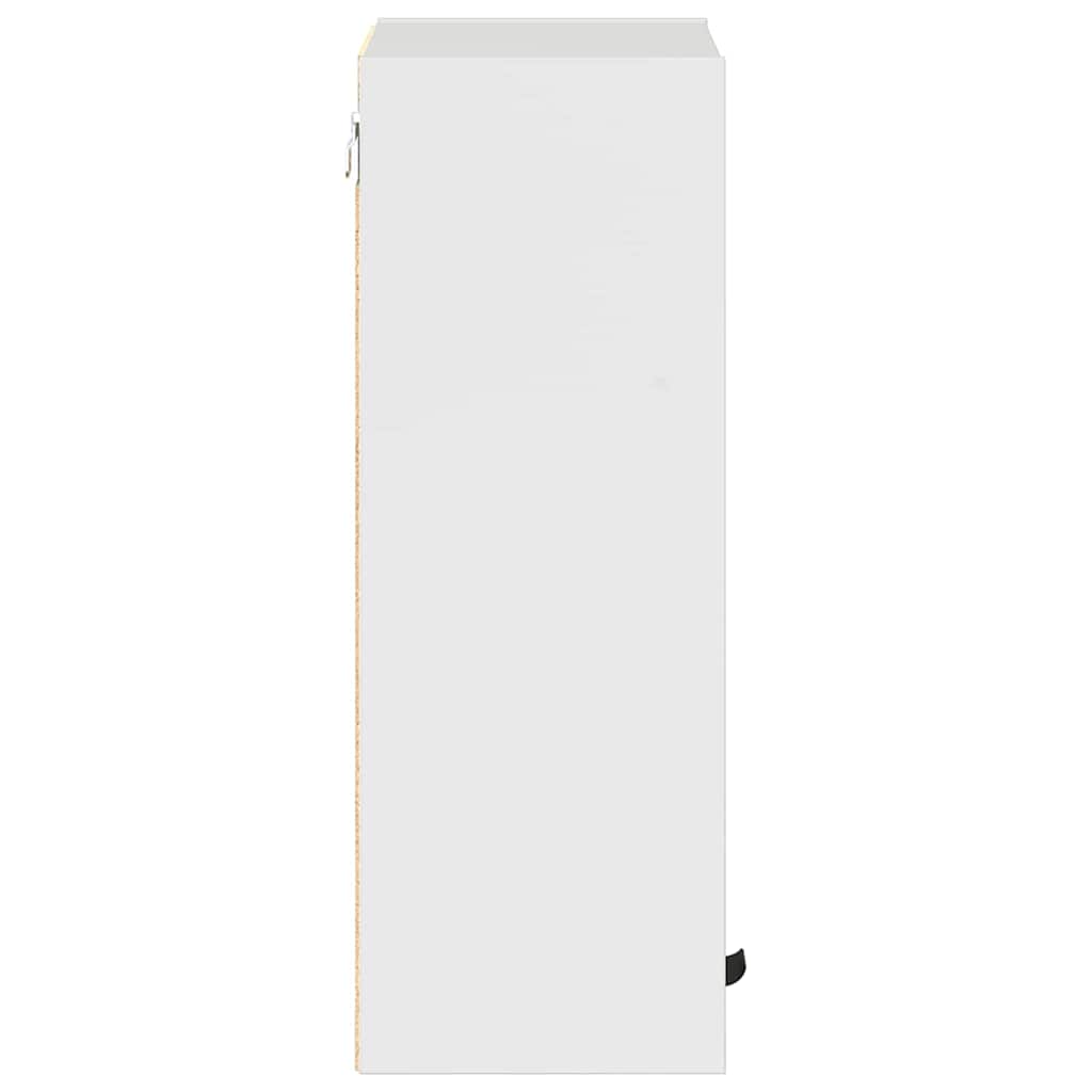 Badezimmer Schrank mit Tür Hochglanz-Weiß 39 x 23,5 x 65 cm