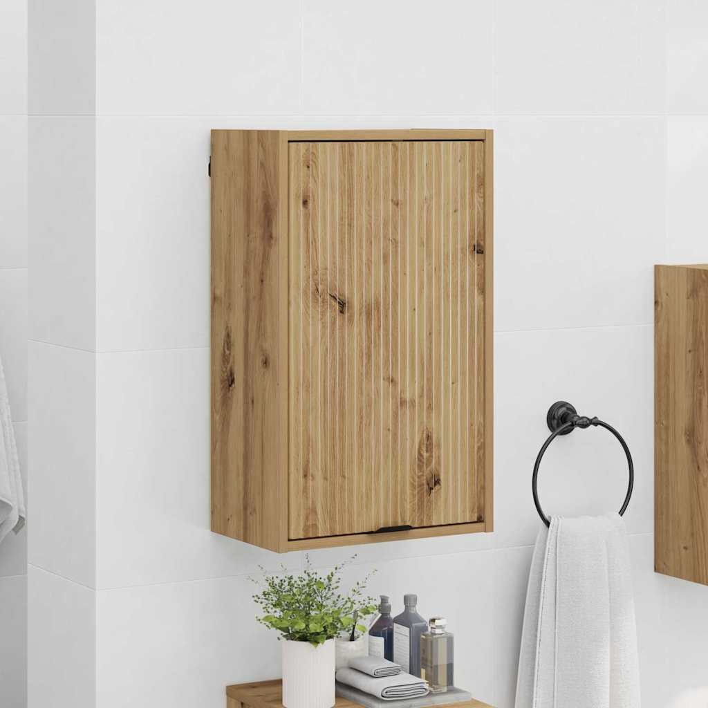 Badezimmer Schrank Wandmontiert Artisan-Eiche 39 x 23,5 x 65 cm