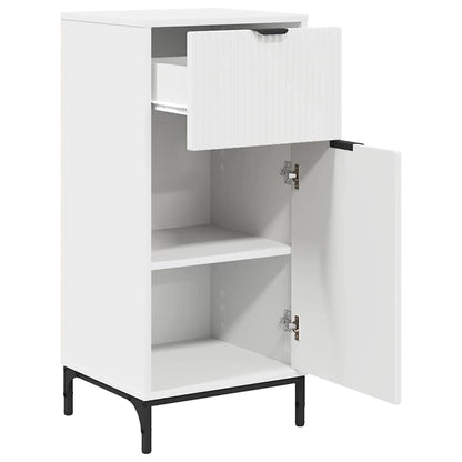 Badezimmer Schrank mit Tür Weiß 39,5 x 36 x 88 cm Holzwerkstoff