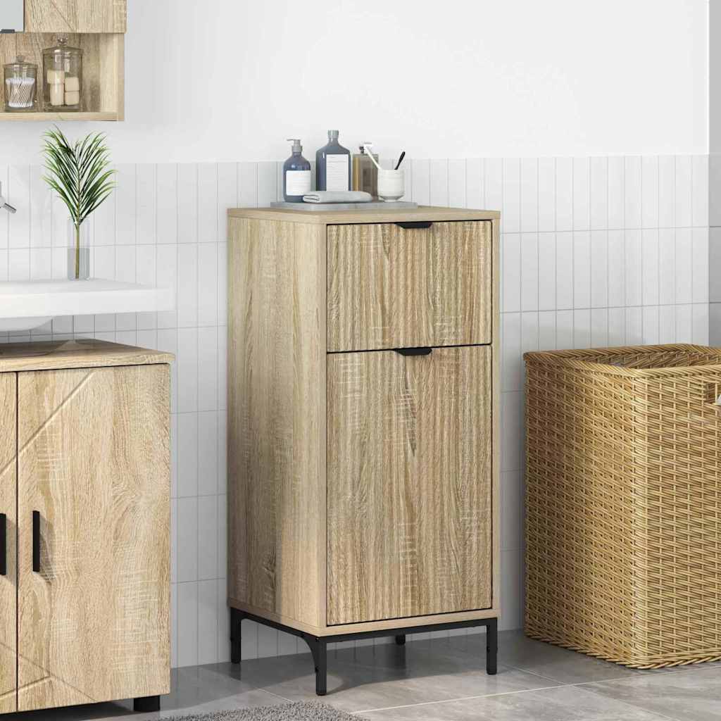 Badezimmer Schrank Sonoma-Eiche 39,5 x 36 x 88 cm Holzwerkstoff