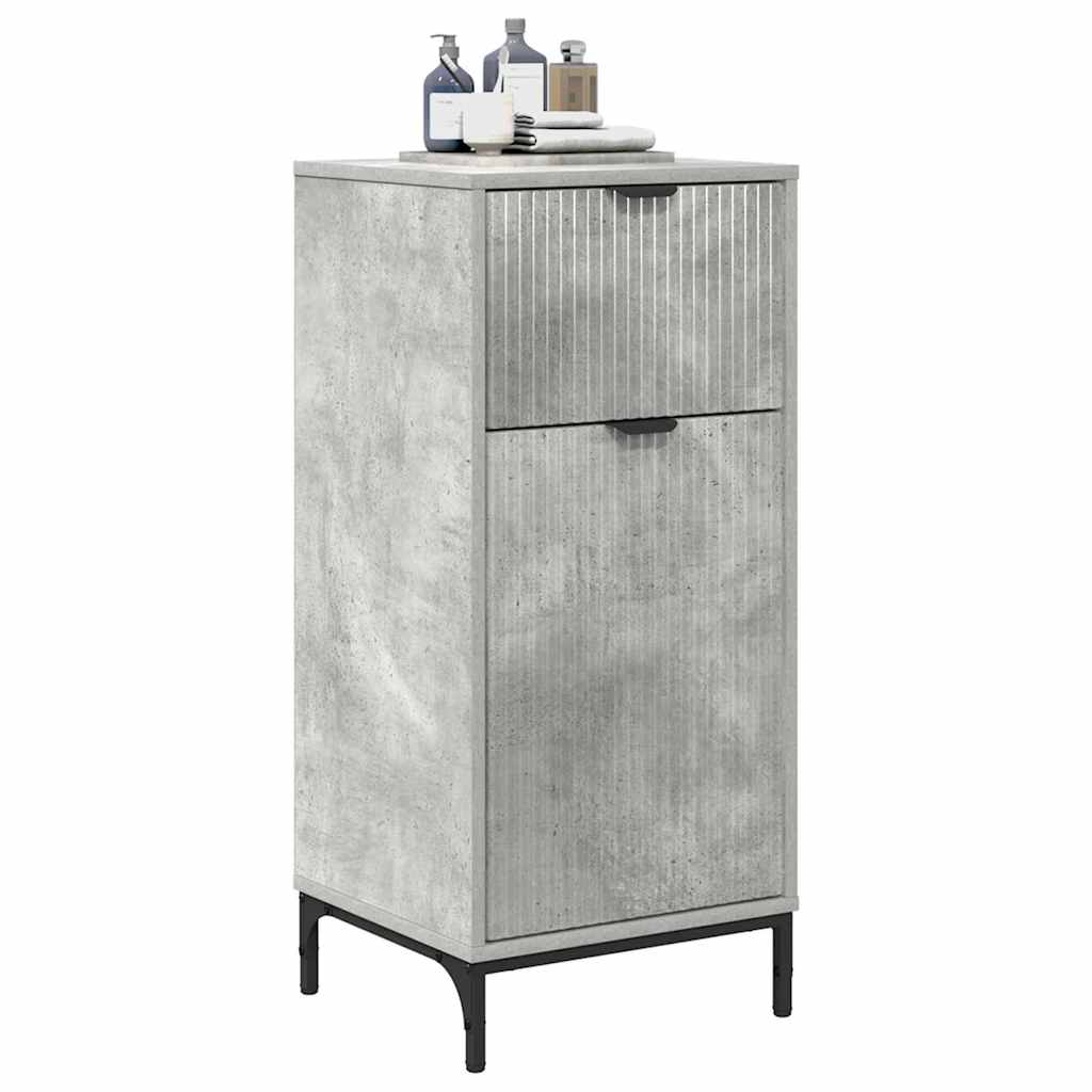 Badezimmer Schrank Betongrau 39,5 x 36 x 88 cm Holzwerkstoff