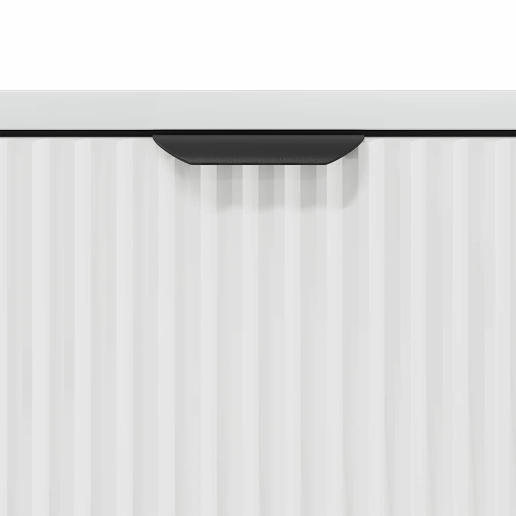 Badezimmer Schrank mit Tür Hochglanz-Weiß 39,5 x 36 x 88 cm
