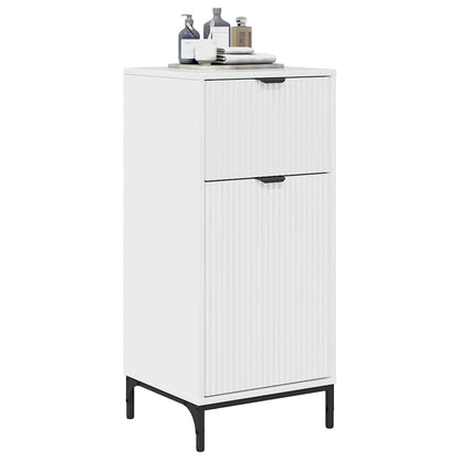 Badezimmer Schrank mit Tür Hochglanz-Weiß 39,5 x 36 x 88 cm