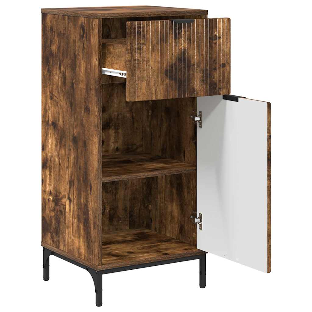 Badezimmer Schrank Räuchereiche 39,5 x 36 x 88 cm Holzwerkstoff