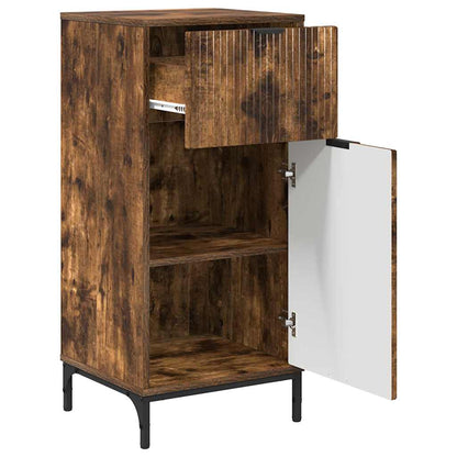Badezimmer Schrank Räuchereiche 39,5 x 36 x 88 cm Holzwerkstoff