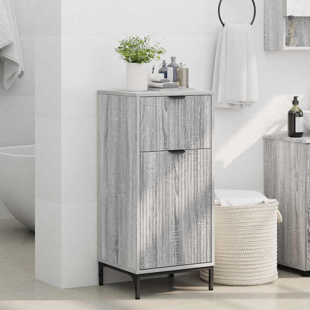 Badezimmer Schrank Grau Sonoma 39,5 x 36 x 88 cm Holzwerkstoff