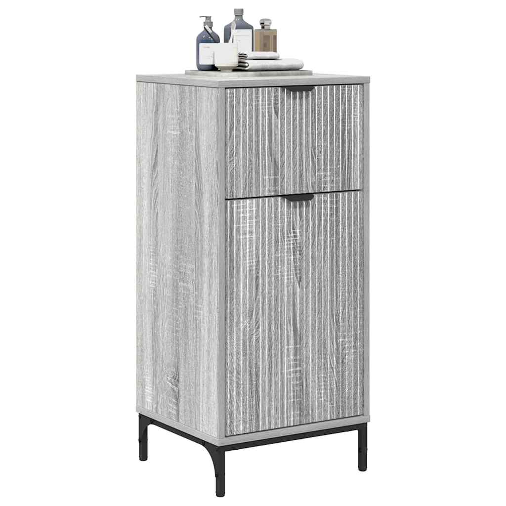 Badezimmer Schrank Grau Sonoma 39,5 x 36 x 88 cm Holzwerkstoff