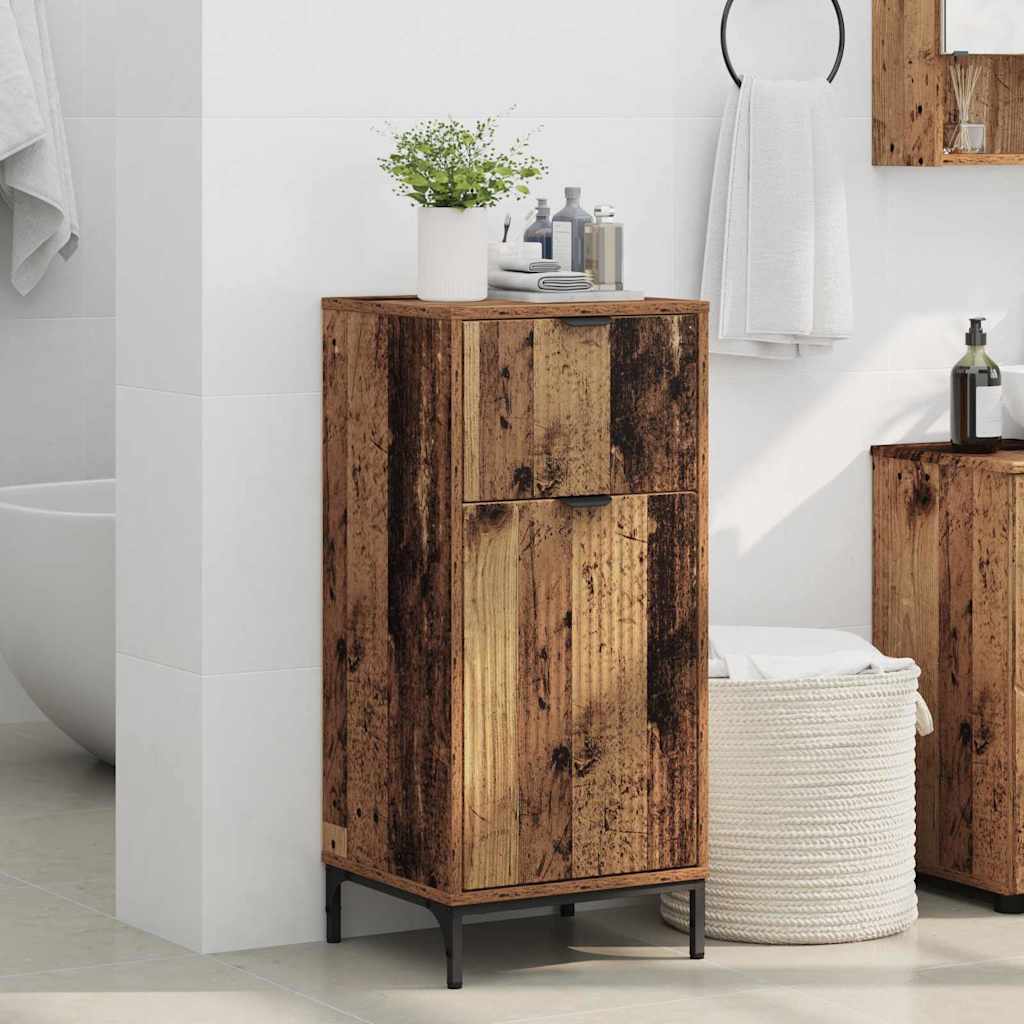 Badezimmer Schrank Altholz 39,5 x 36 x 88 cm Holzwerkstoff