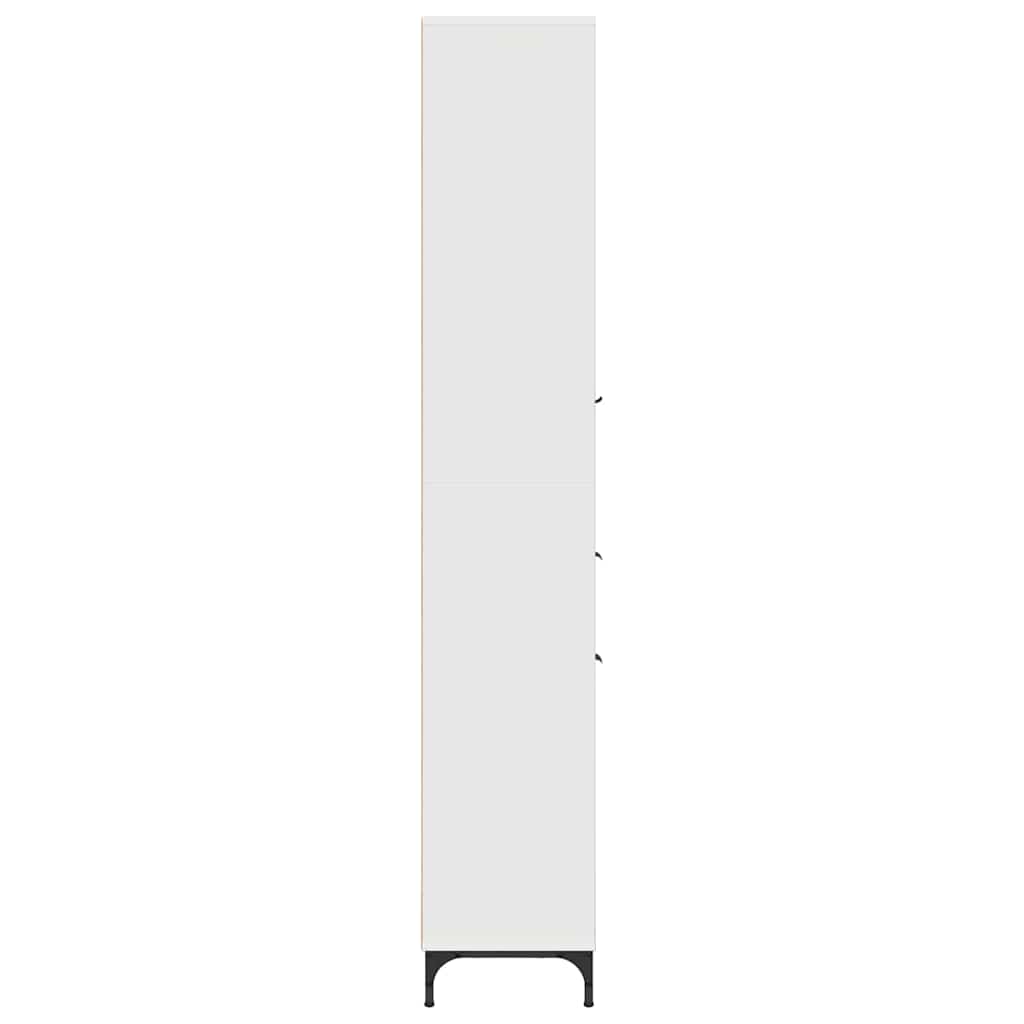 Badezimmerschrank mit Schubladen Weiß 31,5 x 33 x 190 cm