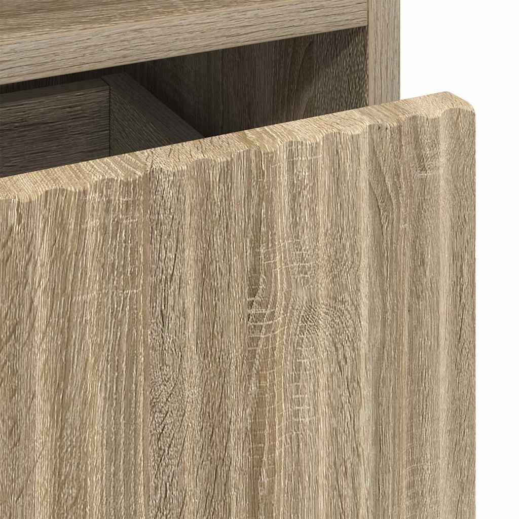 Bad hoher Schrank Sonoma-Eiche 31,5 x 33 x 190 cm Holzwerkstoff