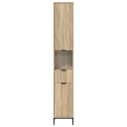 Bad hoher Schrank Sonoma-Eiche 31,5 x 33 x 190 cm Holzwerkstoff