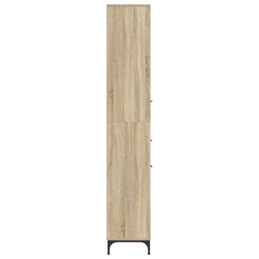 Bad hoher Schrank Sonoma-Eiche 31,5 x 33 x 190 cm Holzwerkstoff