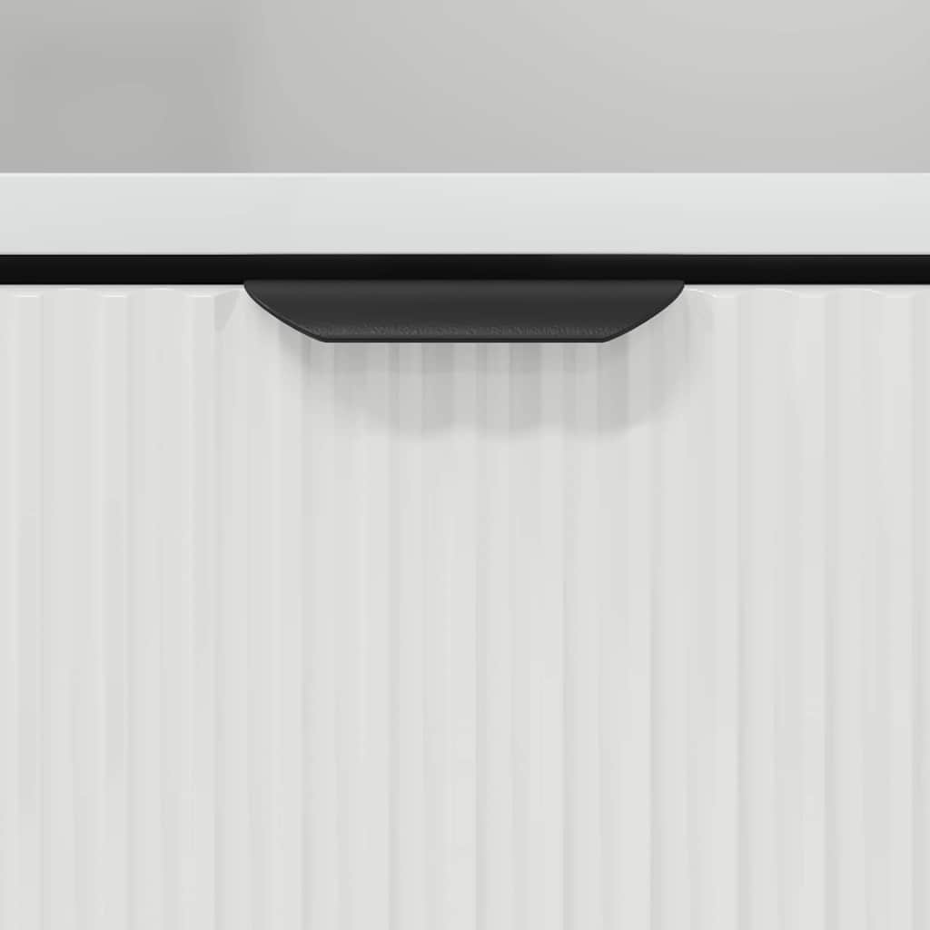 Bad hoher Schrank mit Tür Hochglanz-Weiß 31,5 x 33 x 190 cm