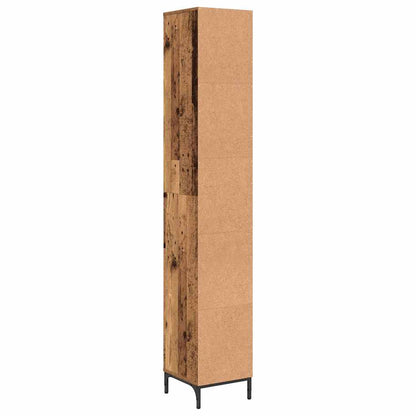 Badezimmerschrank mit Schubladen Altholz 31,5 x 33 x 190 cm