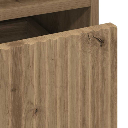 Bad hoher Schrank mit Speicher Artisan-Eiche 31,5 x 33 x 190 cm