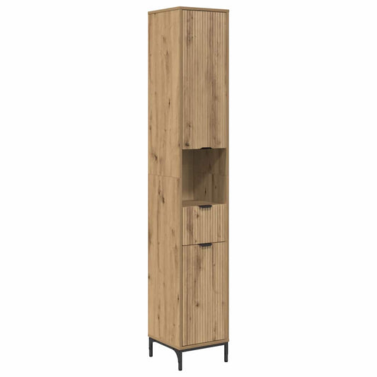 Bad hoher Schrank mit Speicher Artisan-Eiche 31,5 x 33 x 190 cm