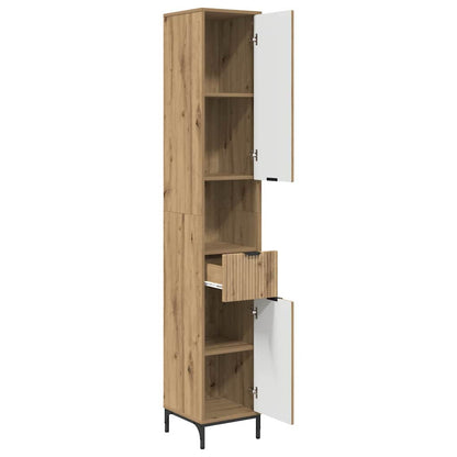 Bad hoher Schrank mit Speicher Artisan-Eiche 31,5 x 33 x 190 cm