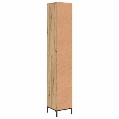 Bad hoher Schrank mit Speicher Artisan-Eiche 31,5 x 33 x 190 cm