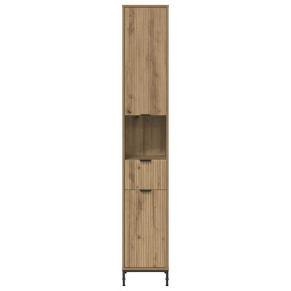Bad hoher Schrank mit Speicher Artisan-Eiche 31,5 x 33 x 190 cm
