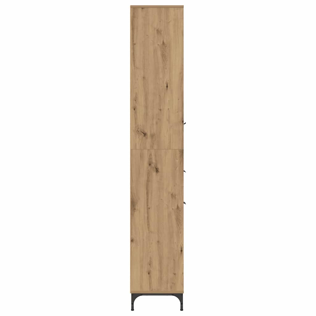 Bad hoher Schrank mit Speicher Artisan-Eiche 31,5 x 33 x 190 cm