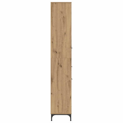Bad hoher Schrank mit Speicher Artisan-Eiche 31,5 x 33 x 190 cm