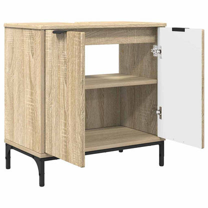 Waschbeckenschrank mit Tür Sonoma-Eiche 60,5 x 33,5 x 61 cm