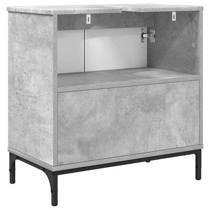 Badezimmer Waschbecken Schrank Betongrau 60,5 x 33,5 x 61 cm