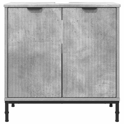 Badezimmer Waschbecken Schrank Betongrau 60,5 x 33,5 x 61 cm
