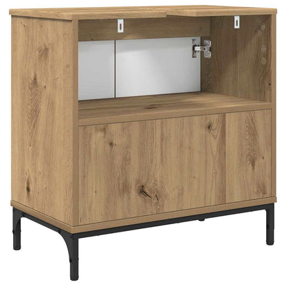 Waschbeckenschrank mit Tür Artisan-Eiche 60,5 x 33,5 x 61 cm