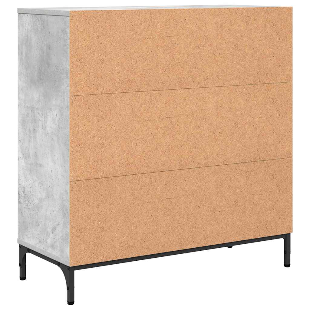 Sideboard Betongrau 79,5 x 33 x 82 cm Holzwerkstoff