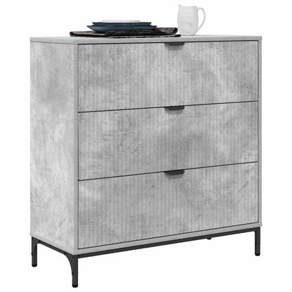 Sideboard Betongrau 79,5 x 33 x 82 cm Holzwerkstoff
