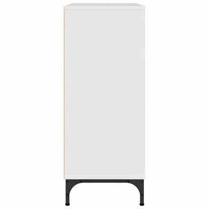 Sideboard Hochglanz-Weiß 79,5 x 33 x 82 cm Holzwerkstoff