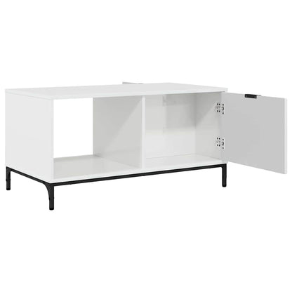 Couchtisch Hochglanz-Weiß 90 x 49 x 46 cm Holzwerkstoff